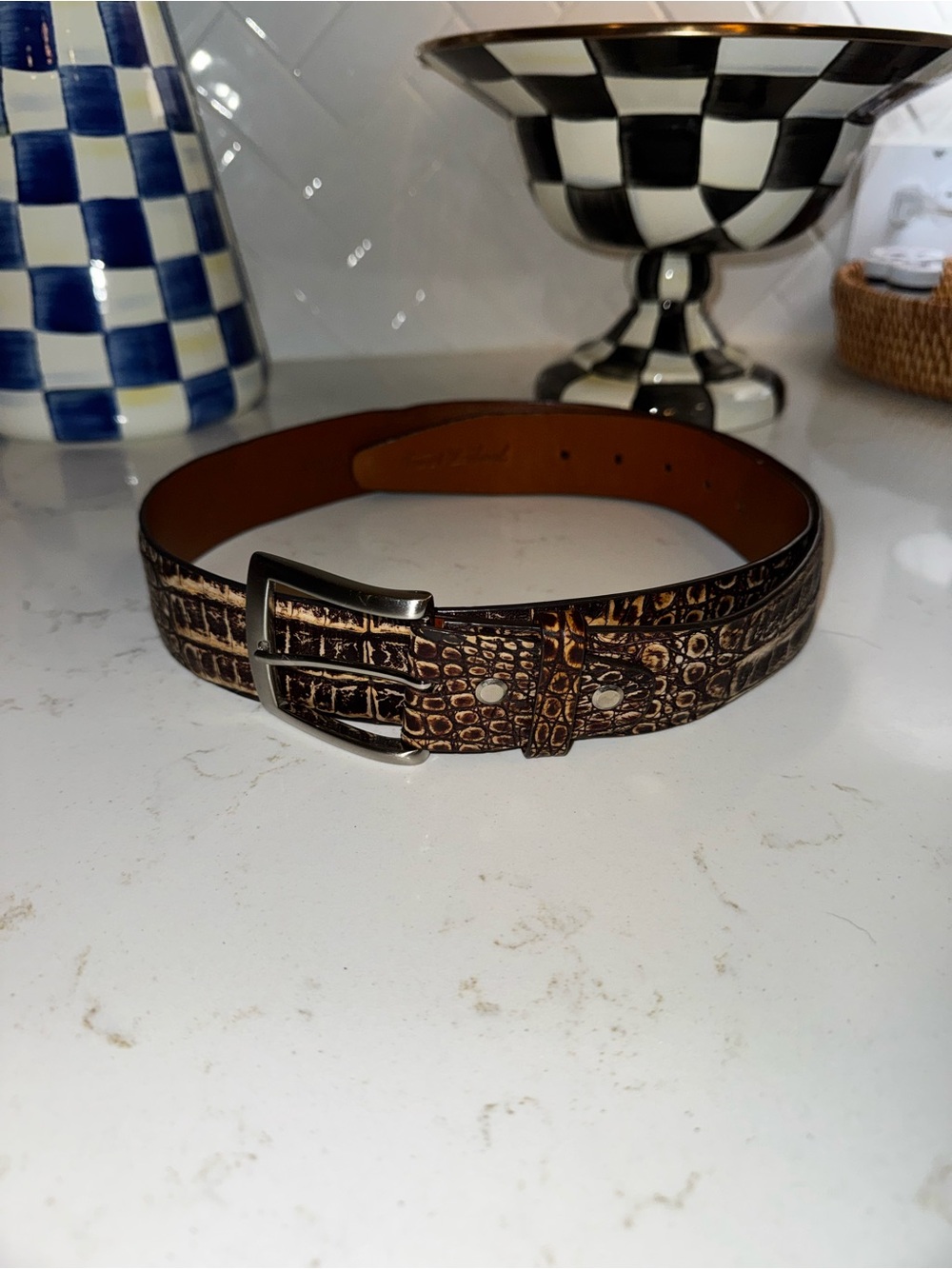 Francis Edward Genuine Crocodile Belt SIZE 38